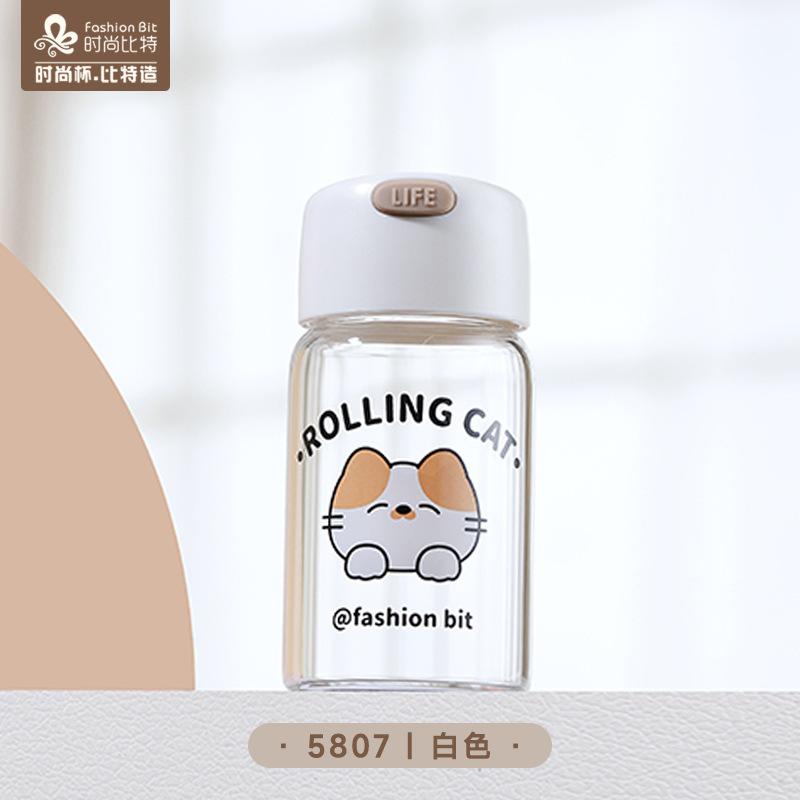 玻璃杯耐高温韩版卡通可爱玻璃杯