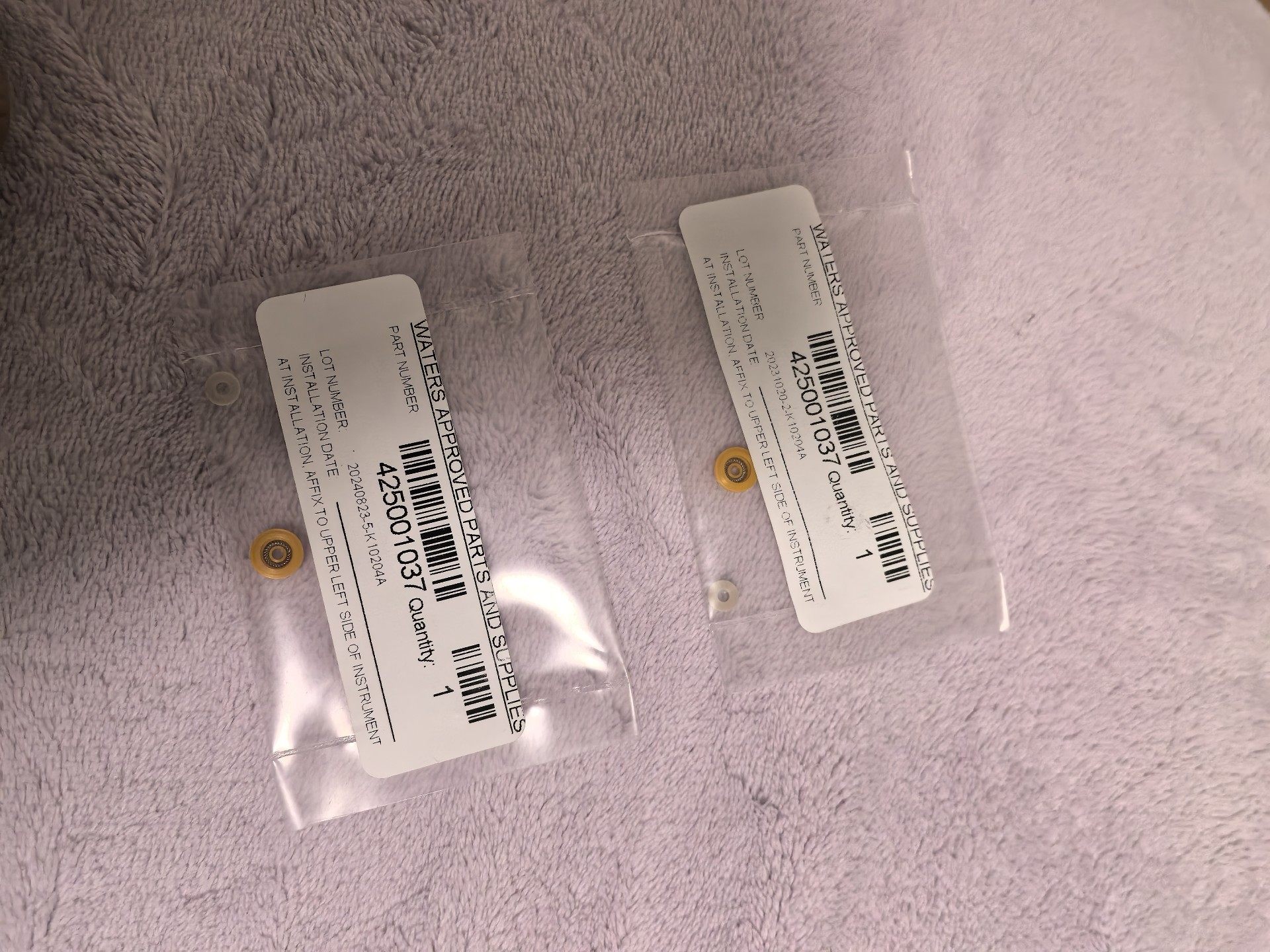 Waters Iclass BSM 柱塞杆高压密封圈，全新未