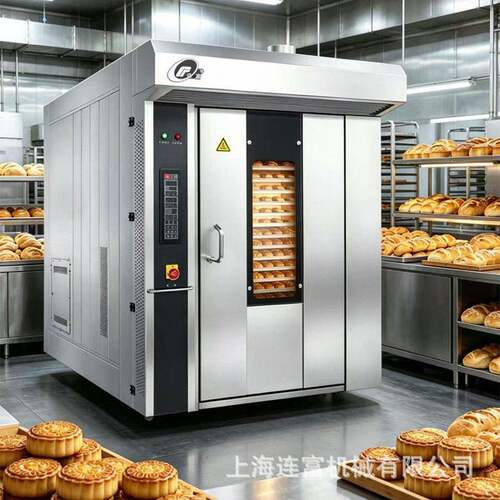 食品厂32盘微电脑热风旋转烤炉 推车式循环风 糕点面包月饼烘烤箱