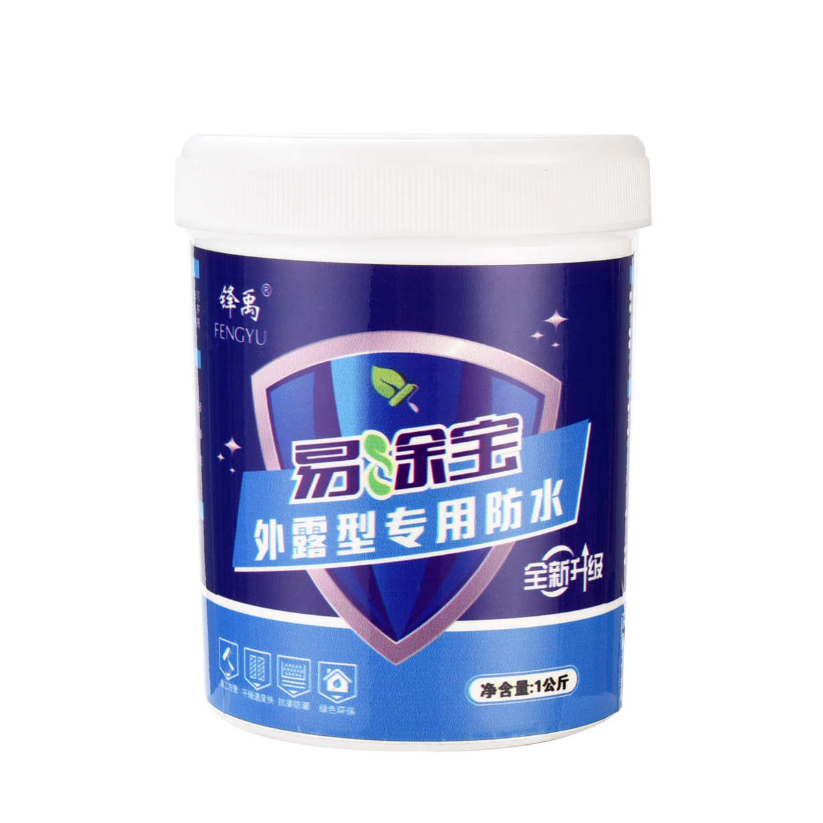 屋面防水涂料屋顶彩钢瓦铁皮厨卫间管口裂缝补漏专用水乳型易涂宝