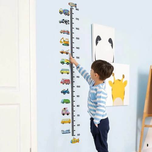 Transport Truck Cars Growth Chart for Kids Wall Stickers Mea