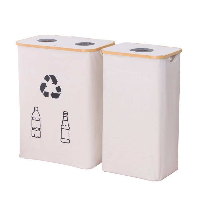 竹制饮料瓶收纳篮可折叠饮料瓶收纳箱带内袋布艺垃圾桶批发,收纳整理,其他收纳篮,淘宝优惠券,粉丝福利购,淘宝优惠卷