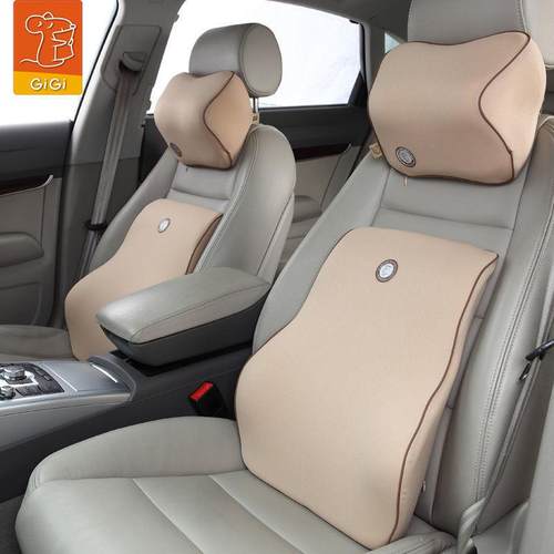 GiGi汽车头枕腰靠太空记忆棉护腰司机腰枕靠背车用四季腰靠垫