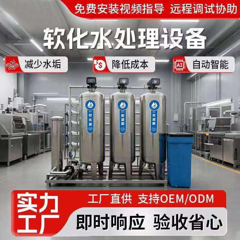 2吨工业软化水设备不锈钢全自动软水器商用大型酒店锅炉软水设备