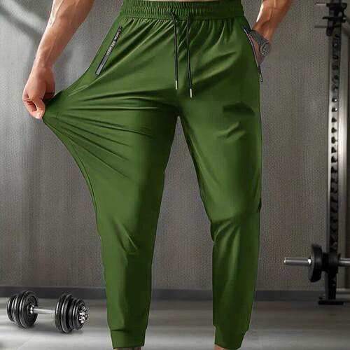 3-Piece men's jogging pants made of breathable ice silk