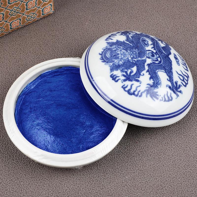 上海西泠印社潜泉蓝色印泥书法书画专用印章篆刻宝兰印尼印台西冷