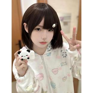 纖韻佳人假發女短發網紅lolita齊劉海逼真頭皮甜美日韓自然全頭套