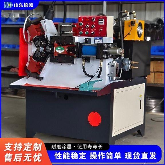 全自动液压三轴滚丝机圆钢螺纹滚牙机空心铝管直纹网纹滚花机