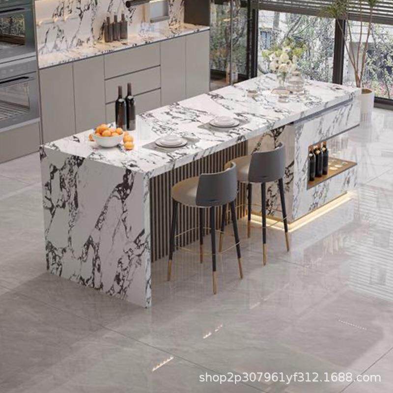 客厅吧台桌岩板沙发靠背柜吧台餐桌一体客餐厅隔断岛台开放式导台