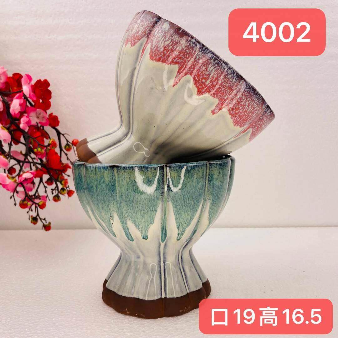 4002大莲花手捧盆—法师老桩手捧拼盘多肉植物花盆粗陶清新