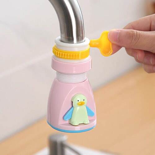 Universal Kitchen Faucet Splash-Proof Shower Head Cartoon Pe
