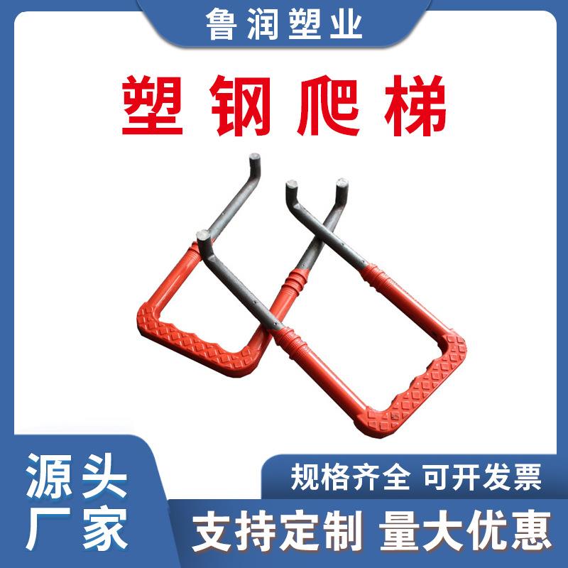 直弯钩塑钢爬梯耐腐防滑梯子球墨铸铁踏步塑钢踏步检查井塑钢爬梯