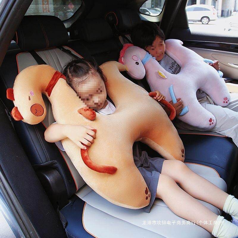 儿童车上睡觉车载抱枕头长途汽车带后座后排副驾驶护颈枕