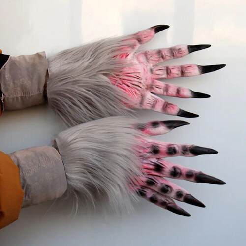 Halloween Wolf Gloves Werewolf Costume Christmas Fingernails