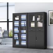 办公室收纳资料档案凭证黑色文件柜员工宿舍更衣室铁皮储物换衣柜