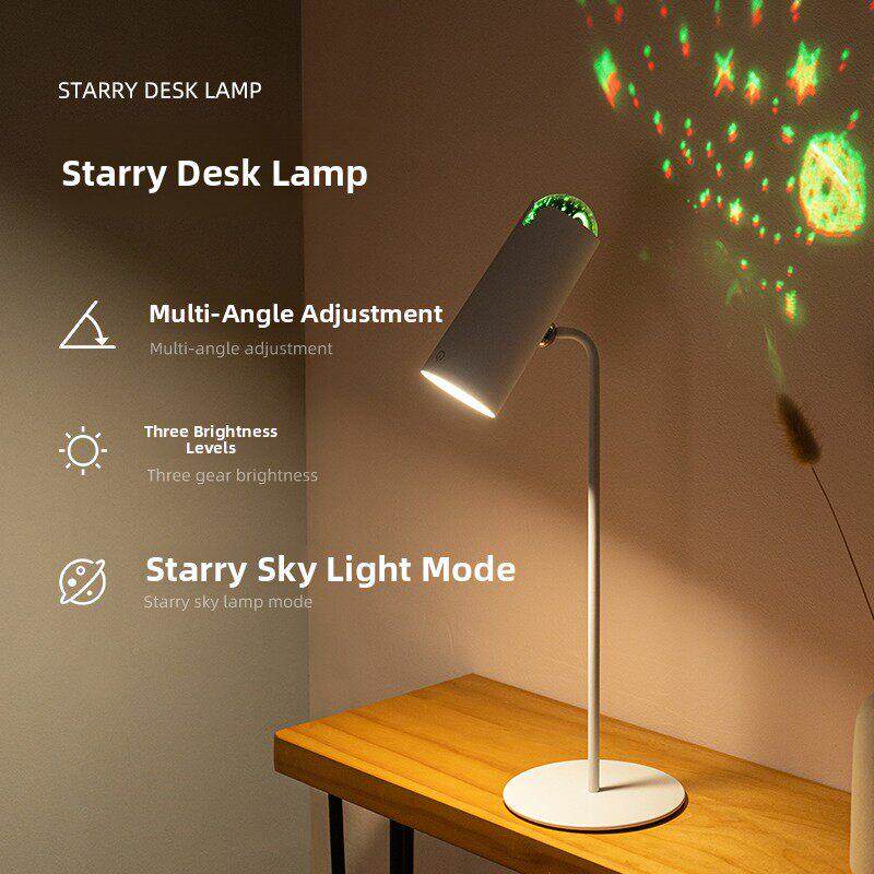 日落日落多功能三合一磁性护眼充电台灯宿舍学习气氛Led投影夜灯