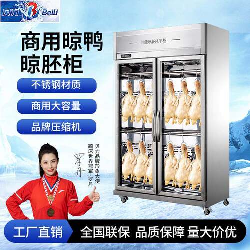 商用晾鸭柜不锈钢智能晾胚柜烤鸭晾肉柜挂鸭柜烧腊风干除湿保鲜柜