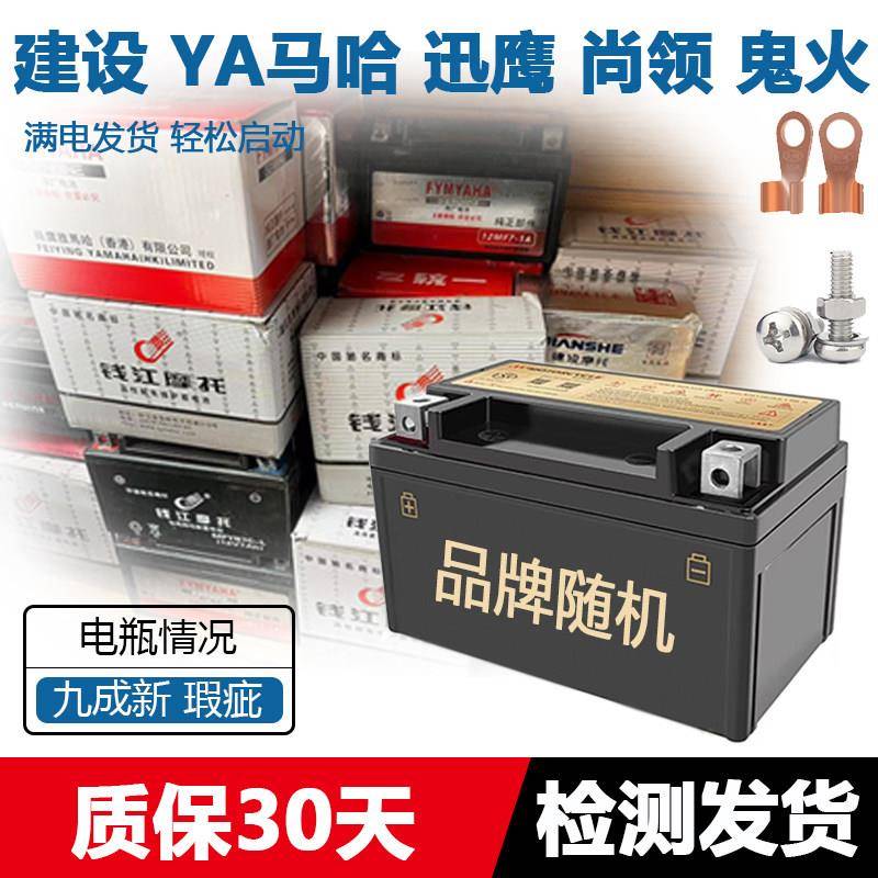 YTX7A-BS摩托车干电瓶125迅鹰鬼火悦星豪迈助力踏板车12V7A蓄电池