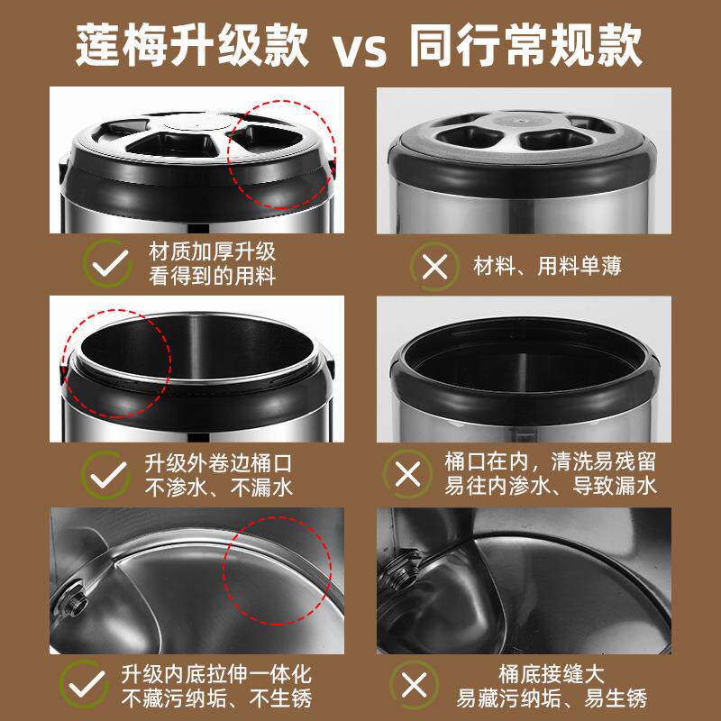 不锈钢奶茶桶奶茶店豆浆桶凉茶桶新款大容量商用带龙头保温桶摆摊