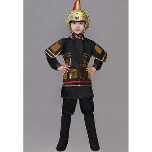 新款儿古装汉服三义国演士兵演出服花士木兰古代兵服装岳飞将童军