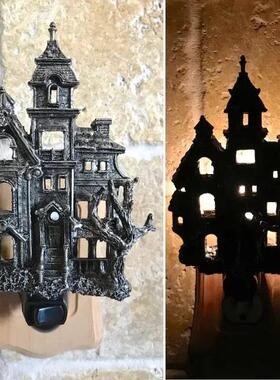 跨境新款Funny Haunted Mansion Nightlight万圣节鬼屋派对夜灯