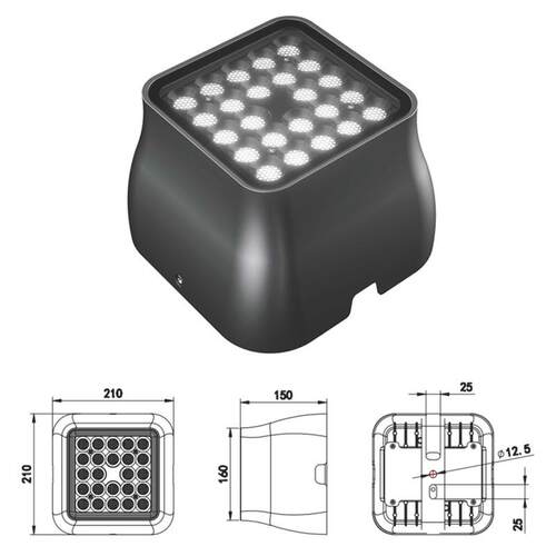 方型LED24W48W树桩灯暖白全彩高光效GRBL公园灌木古迹夜游景观