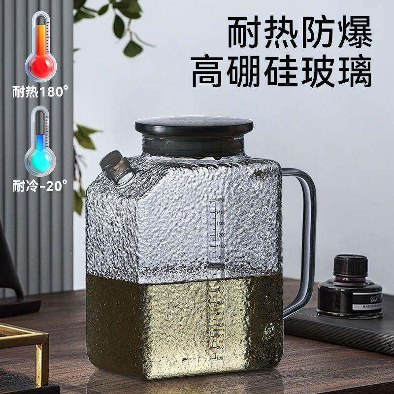 耐高温玻璃冰箱冷水壶冷藏家用冰水冷萃壶开水冷水壶大容量高颜值