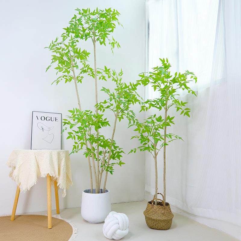 甄选仿真南天竹家居绿植仿生装饰花艺摆件假植物仿真植物假盆栽