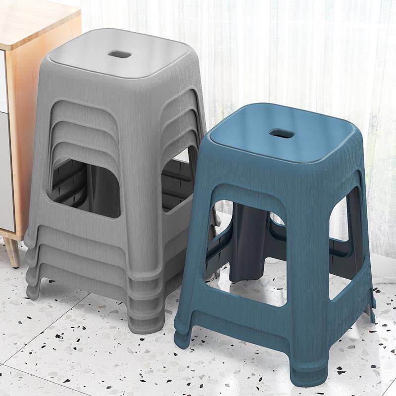 家用加厚塑料凳子北欧经济型特厚餐桌登吃饭高凳板凳方凳加高椅子