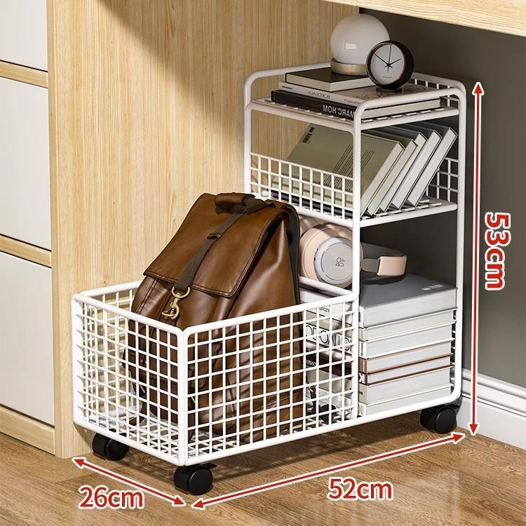 小推车桌下书架书桌收纳置物架