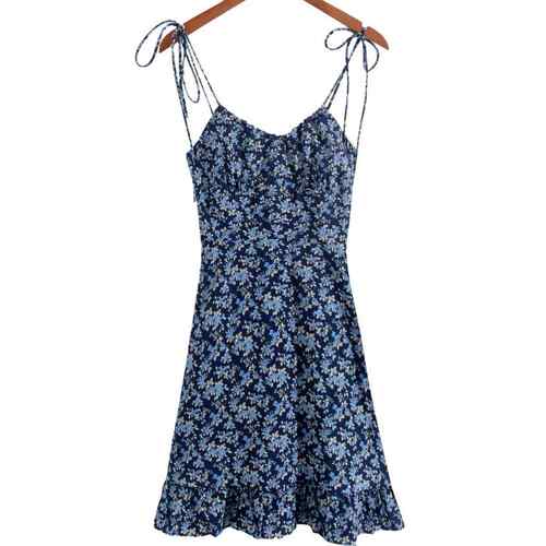 Girl strap, suspender, floral jumpsuit, short skirt