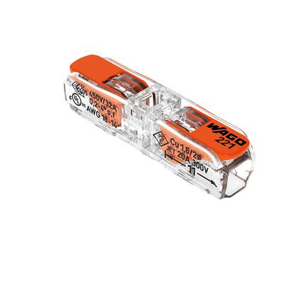 万可221-2411WAGO接线端子直通式导线连接器并线连接器软硬线通用