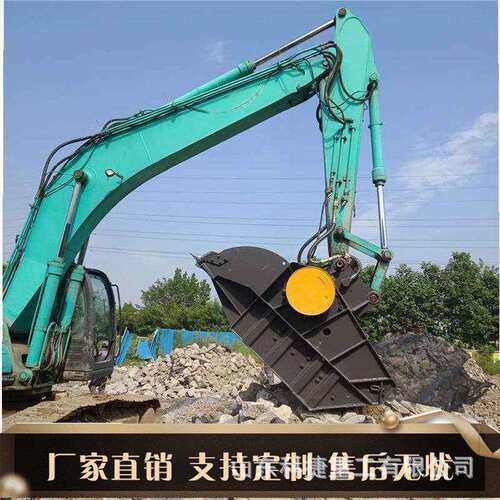 挖机液压破碎斗水泥石块破碎铲斗挖机粉碎石子机 建筑破碎设备