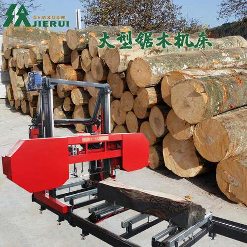 大型开料锯圆木切割机卧式带锯床木工木材加工锯木机家具锯板机