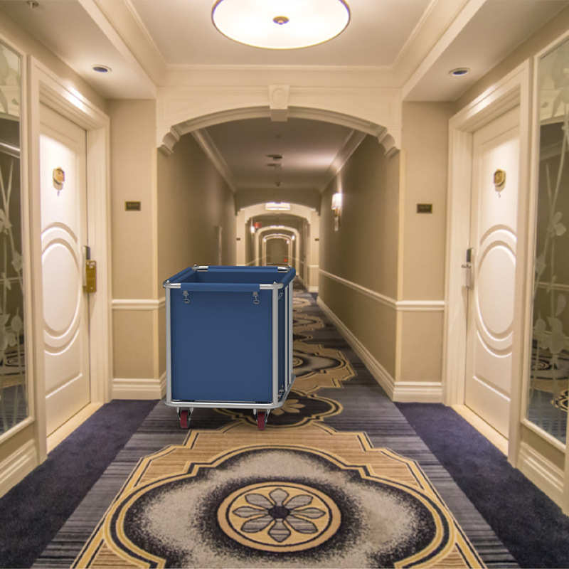 加厚布草车酒店工作车清洁车服务车多功能不锈钢脏衣篮布袋车专用