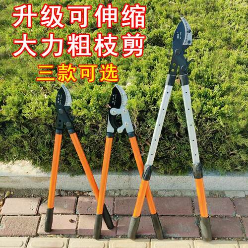新款重型大力剪果树高枝剪修枝剪子粗枝剪齿轮强力伸缩大剪刀树枝