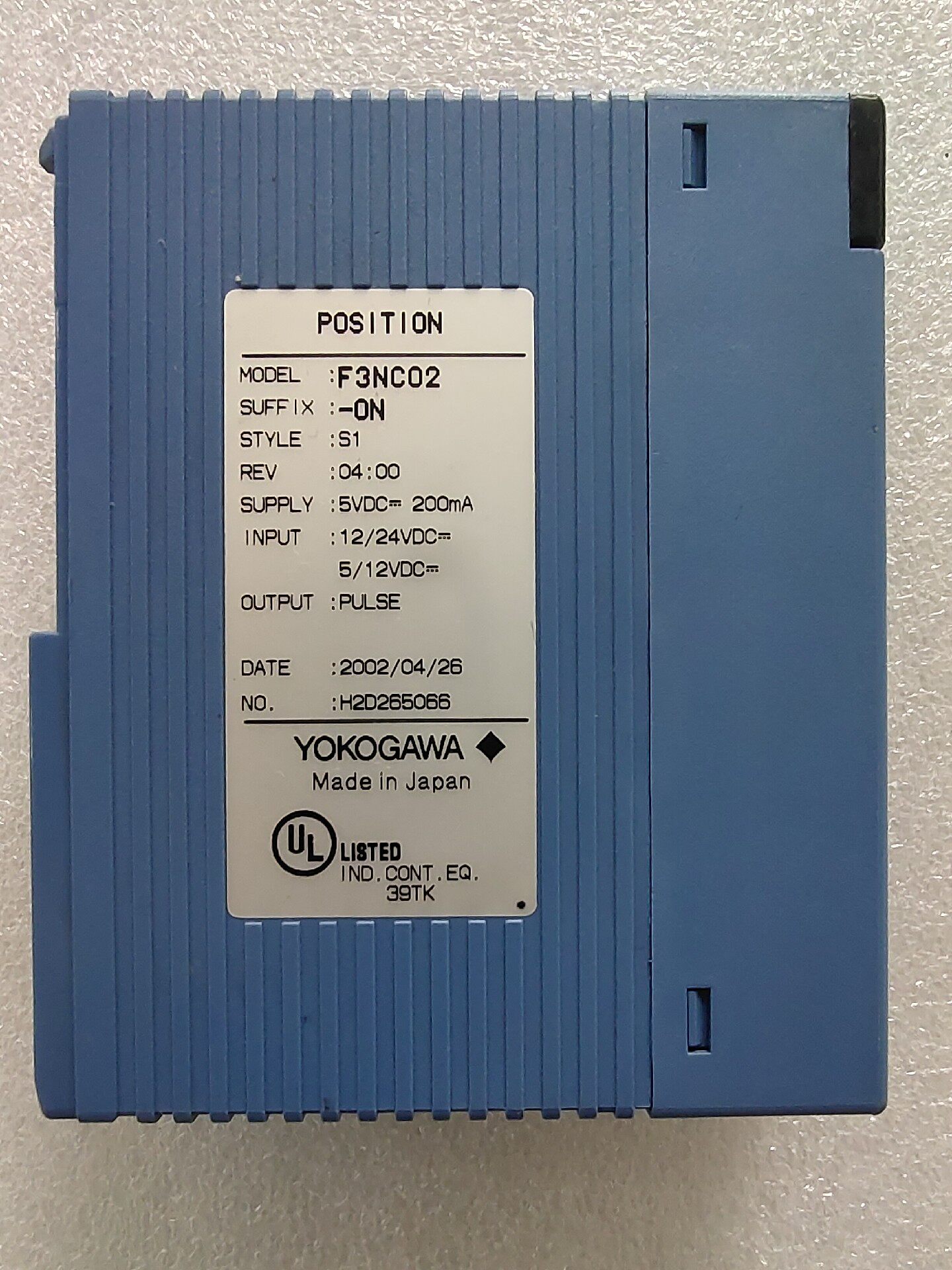 YOKOGAWA 横河 F3NC02-0N  现货3个  包