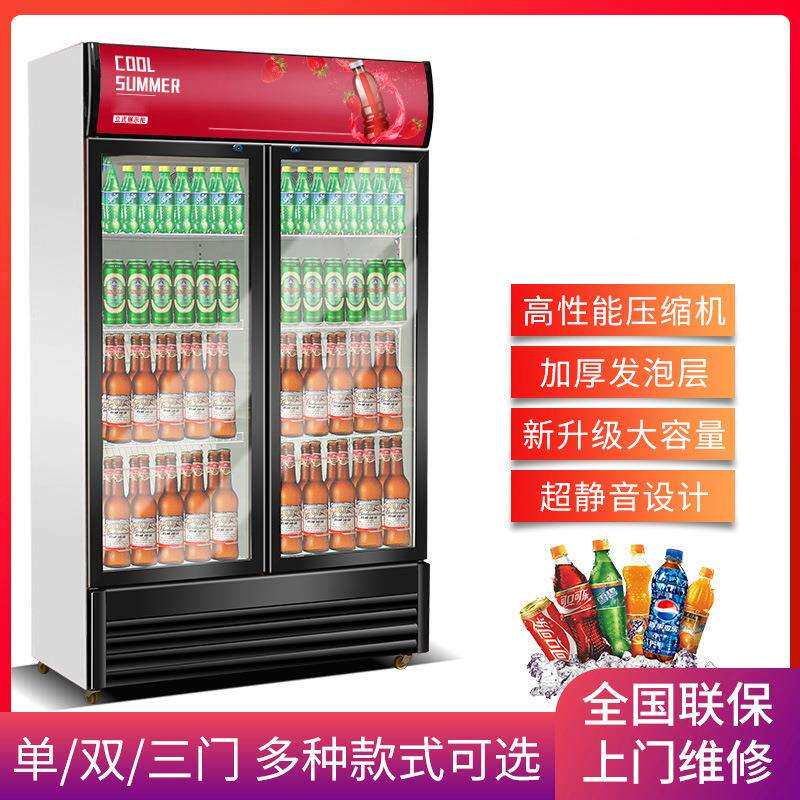 冷藏柜展示柜保鲜柜立式双门铜管商用饮料冷饮蔬菜水果柜冰柜立式