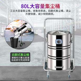 鸡舍养殖场吸鸡毛废料用大吸力220V工业手推式吸尘器干湿两用
