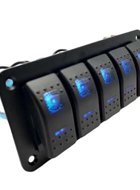 新品改装汽车6+3ON-OFF组合船型开关双LED指示灯组合开关