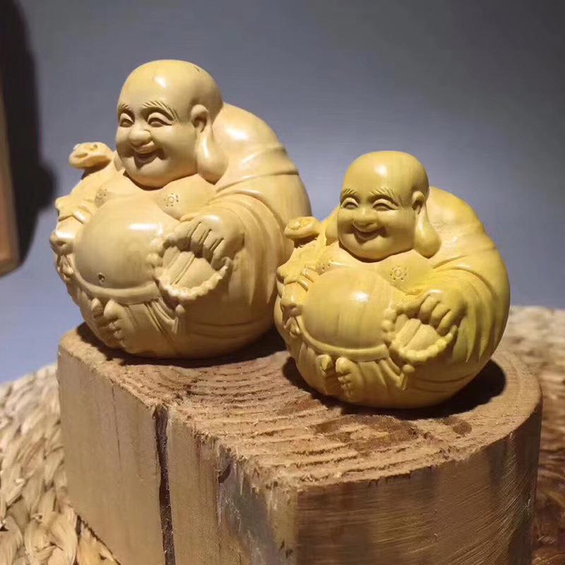 黄杨木一团和气雕刻木雕摆饰摆件家居客厅书房摆设工艺品厂家供应