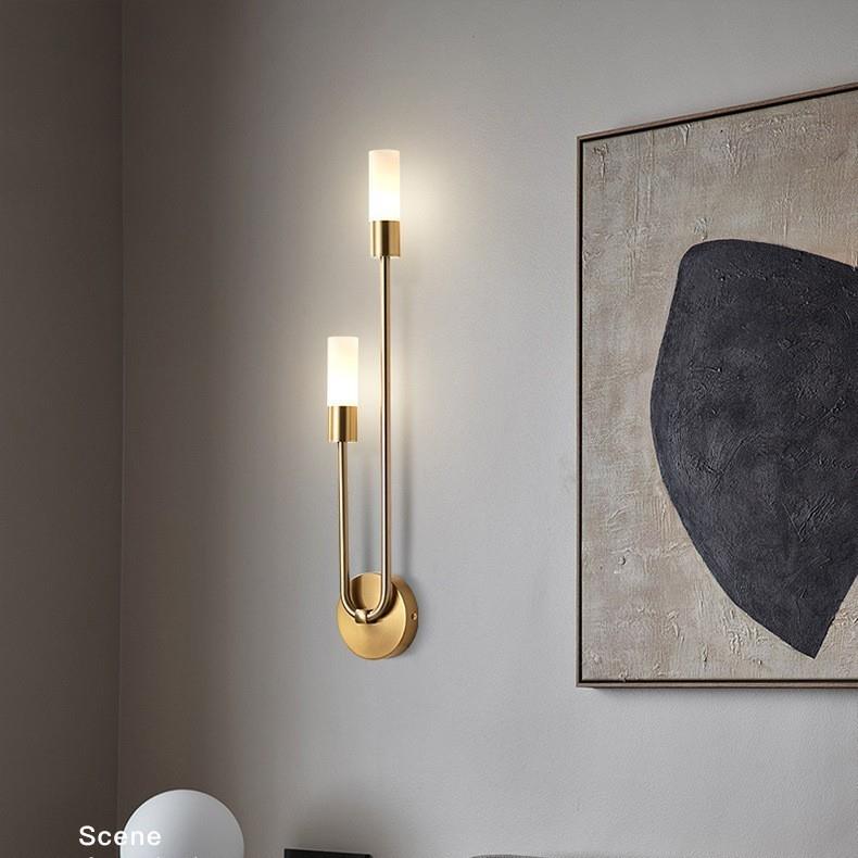 北欧极简轻奢客厅背景墙灯卧室床头壁灯双头创意现代简约装饰壁灯