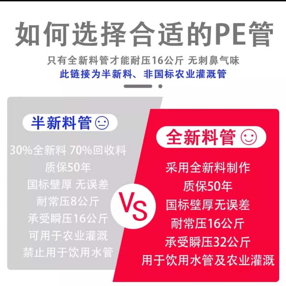 灌溉160径农业热熔110水管饮用pe管排水管给水管自来水管黑色大口