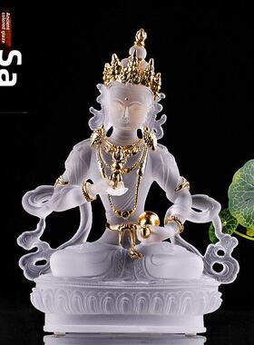 琉璃金刚萨埵佛像摆件家居佛堂供奉神像中式藏传密宗工艺品