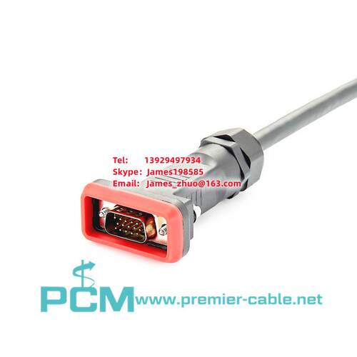 D-Sub 15pin公头 HD15 IP67防水连接线