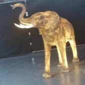 仿真户外玻璃钢雕塑大象动物摆件大型园林公园雕塑造型庭院景观灯