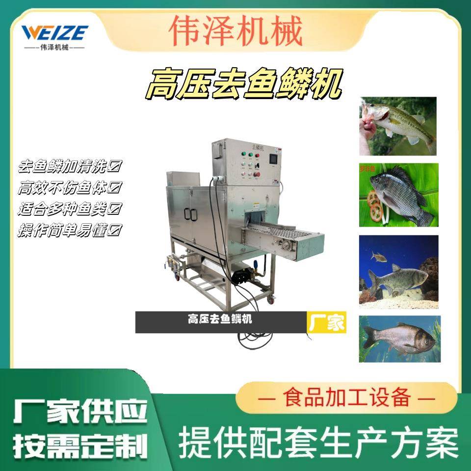 大型高压水去鱼鳞机商用脱电动刮除鱼鳞神器全自动打鱼鳞机