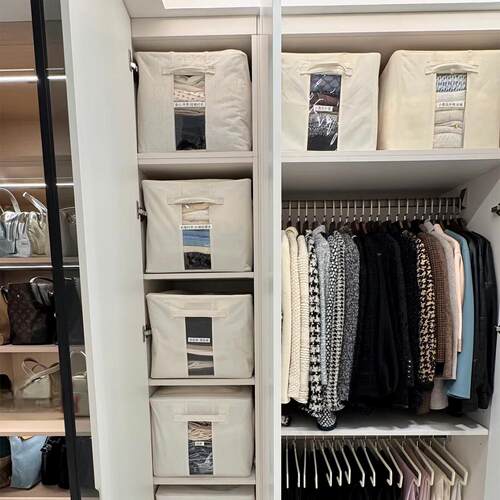 衣服收纳箱大容量超大家用布艺衣服整理箱卧室衣柜可折叠百纳箱子