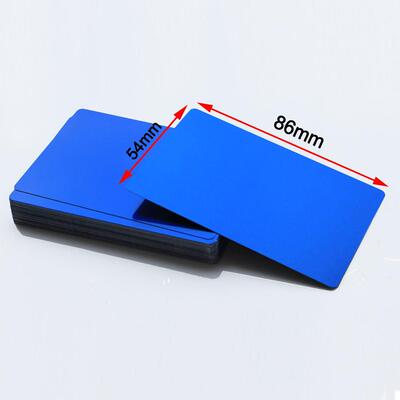 50Pcs Metal Business Cards aluminum alloy Blanks Card for Cu