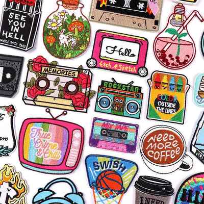 Cartoon Embroidery Patch Iron On Patches For Clothing DIY Ta